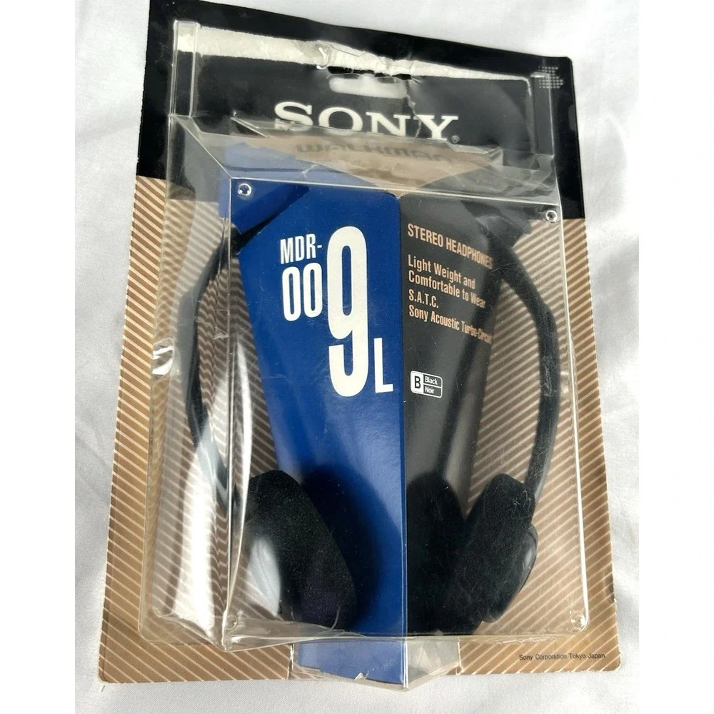 Vtg 90s Sony Walkman MDR-009 L Stereo Headphones On Ear New Open Package Japan